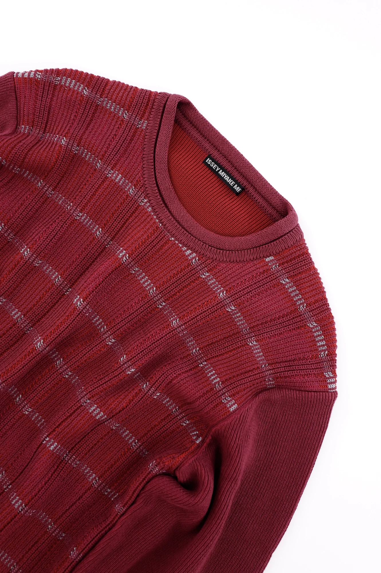 ISSEY MIYAKE Pull Bordeaux vintage, passéist — photo 2