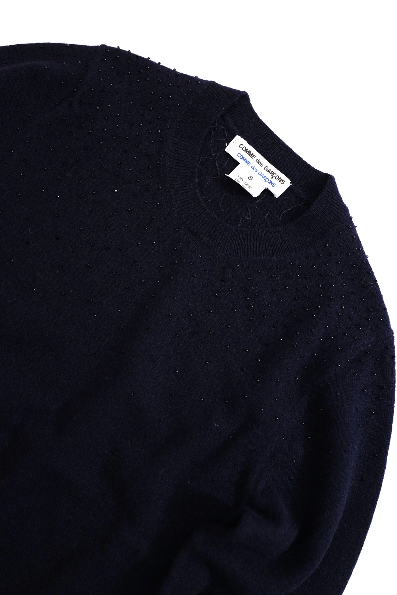 COMME DES GARÇONS Pull-over en laine Marine vintage, passéist — photo 2