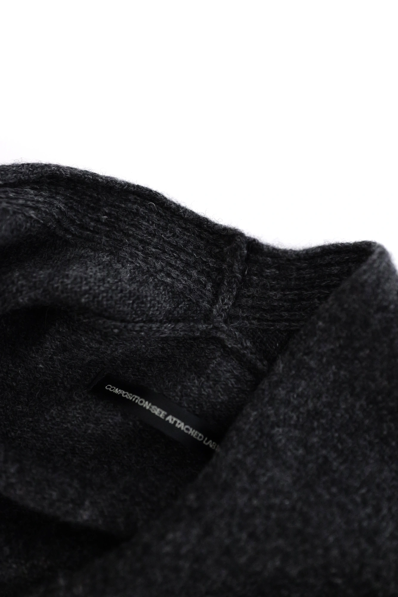 YOHJI YAMAMOTO Cardigan en laine Anthracite vintage, passéist — photo 5