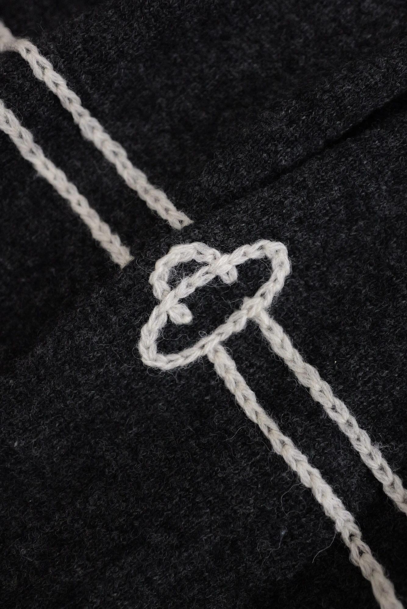 YOHJI YAMAMOTO Cardigan en laine Anthracite vintage, passéist — photo 6