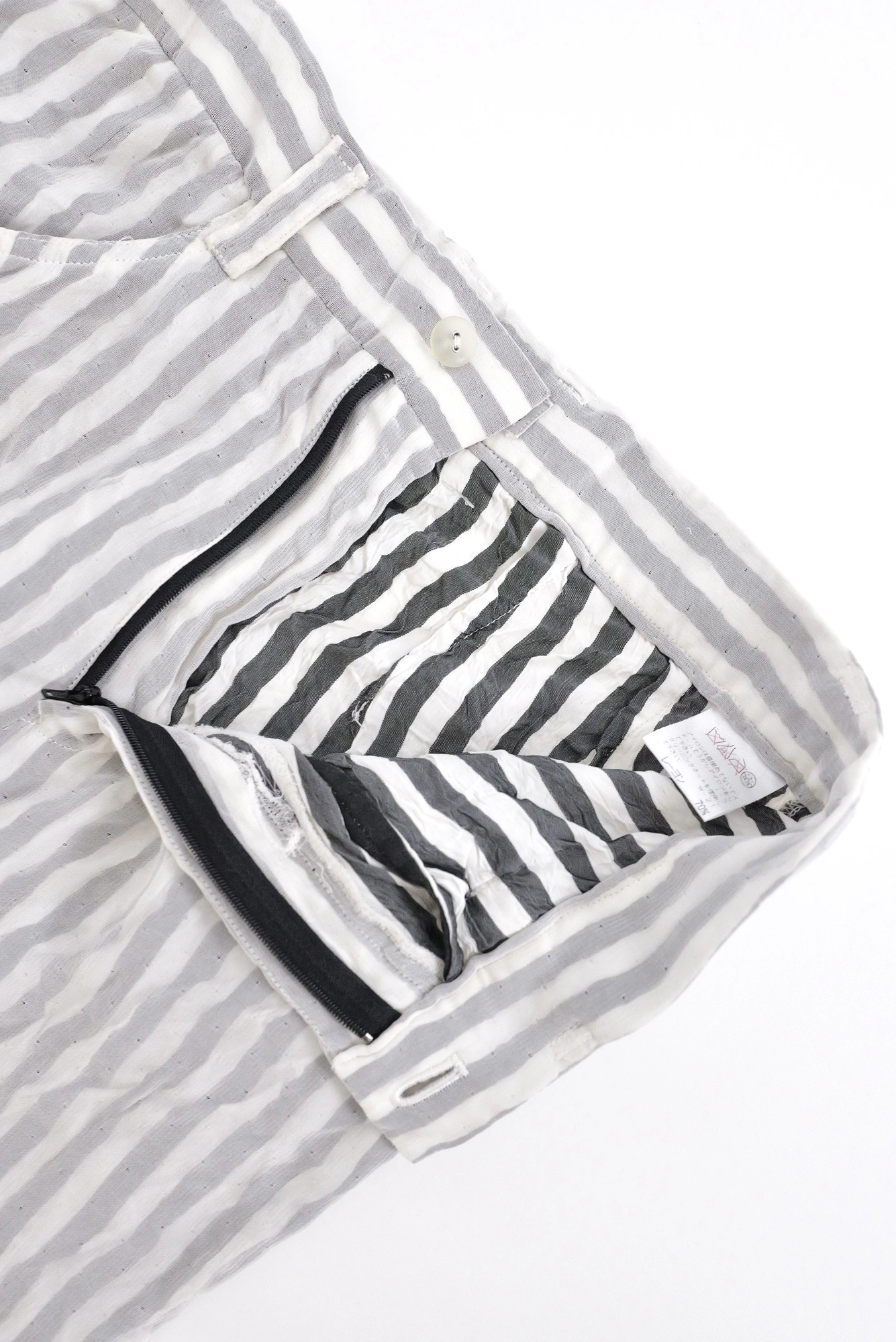 ISSEY MIYAKE Pantalon Blanc vintage, passéist — photo 8