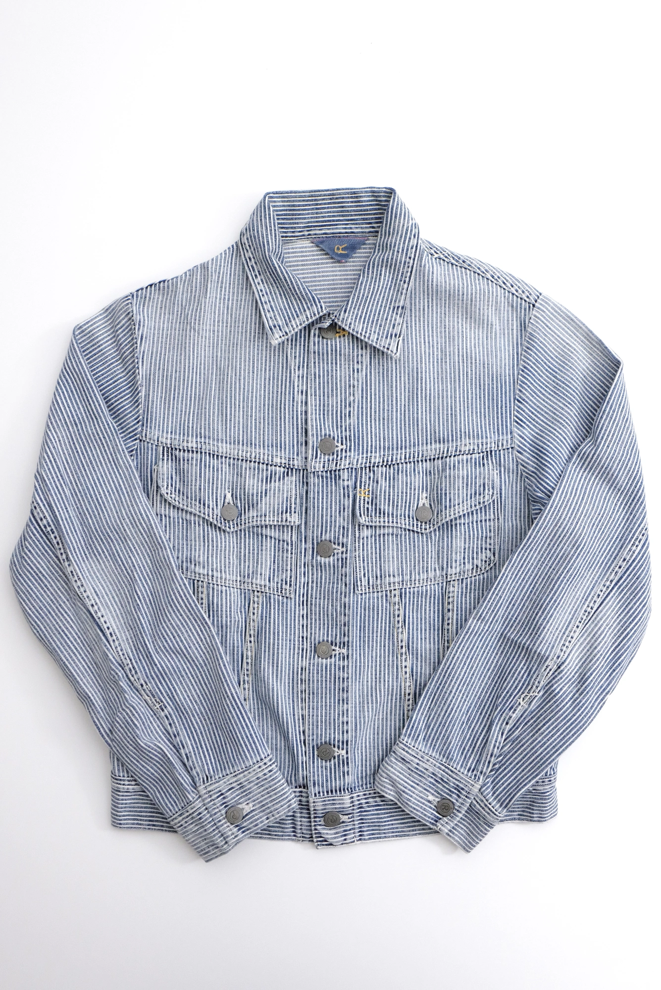 45RPM Veste denim hickory Marine vintage, passéist — photo 1