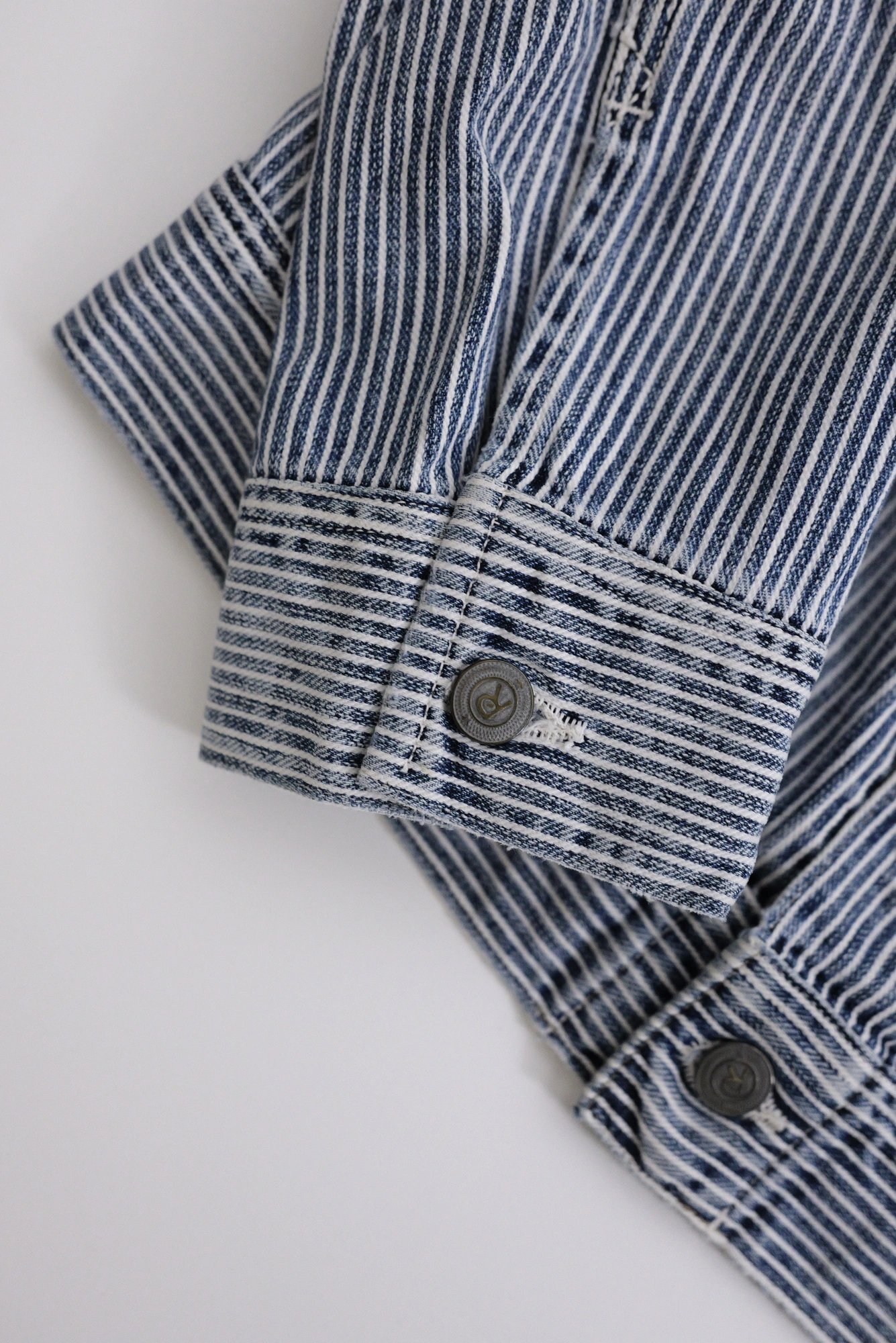 45RPM Veste denim hickory Marine vintage, passéist — photo 12