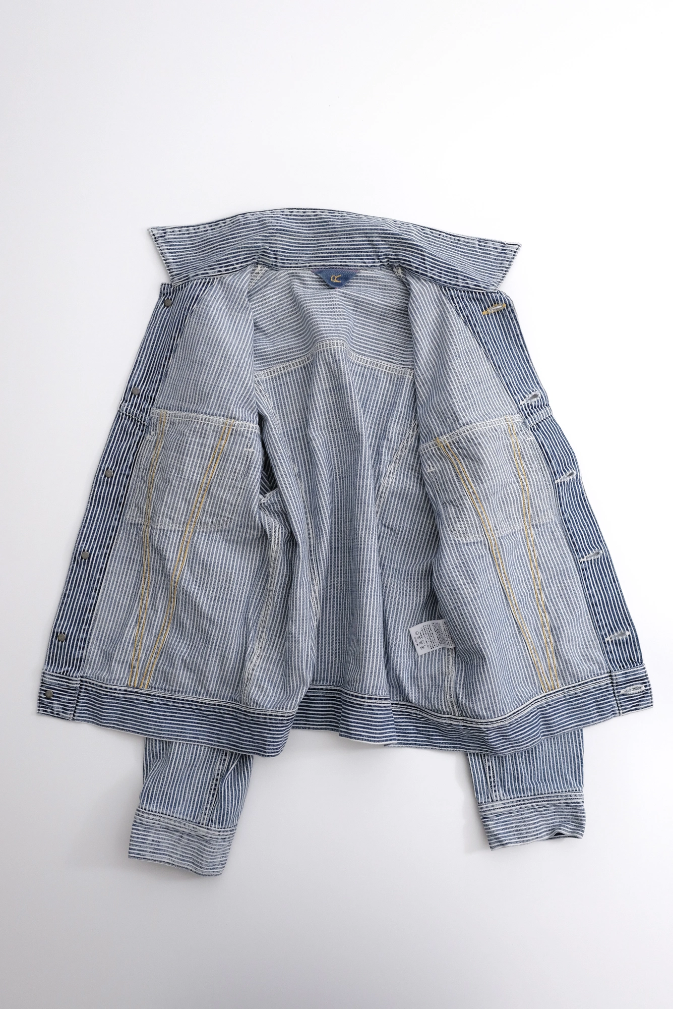 45RPM Veste denim hickory Marine vintage, passéist — photo 13
