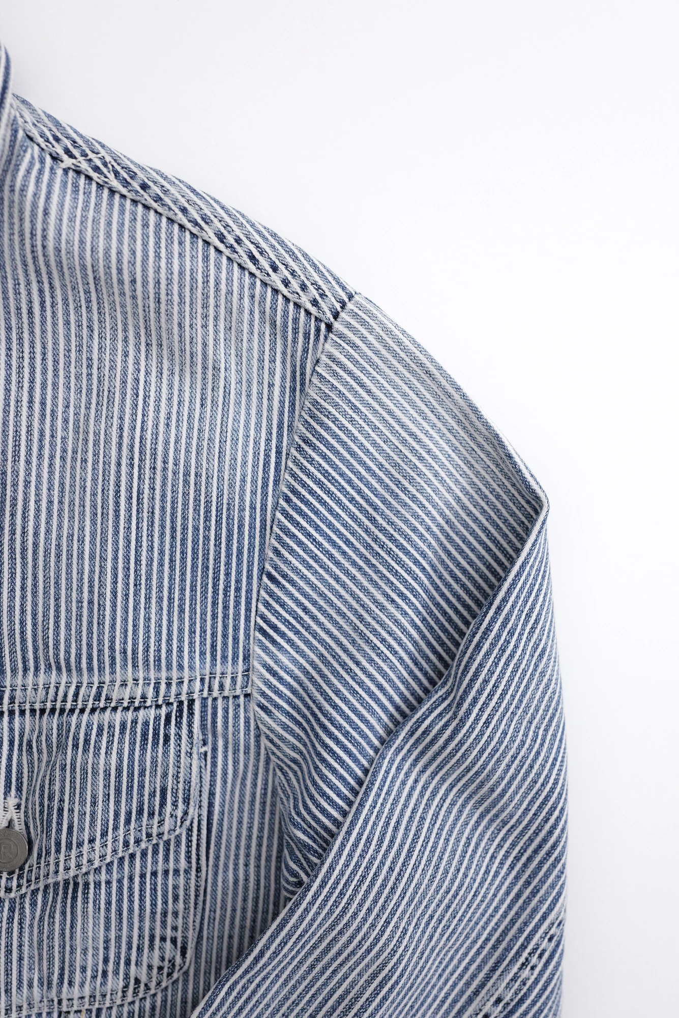 45RPM Veste denim hickory Marine vintage, passéist — photo 5