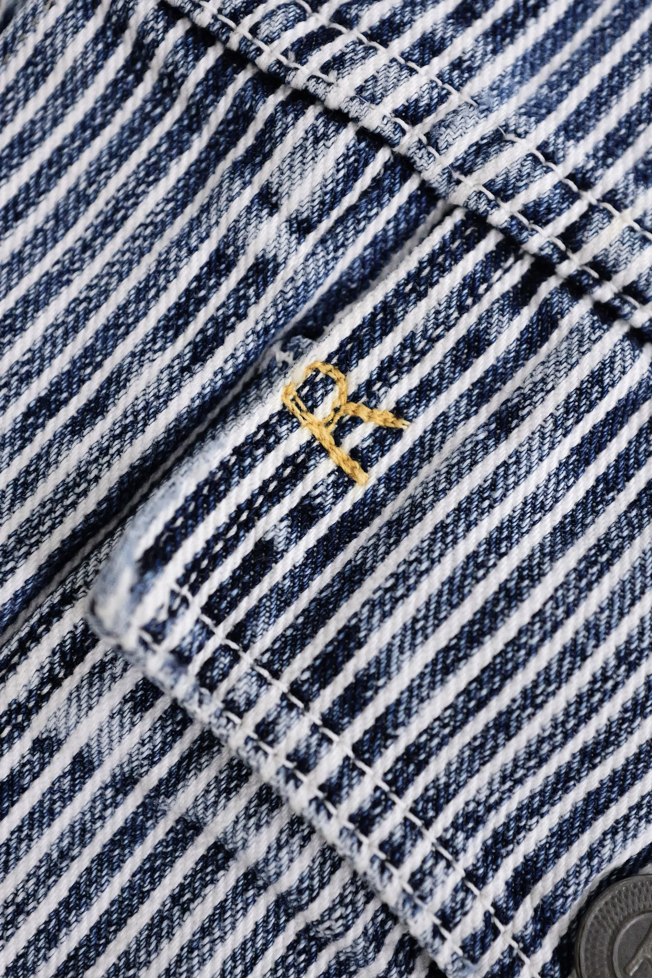 45RPM Veste denim hickory Marine vintage, passéist — photo 10