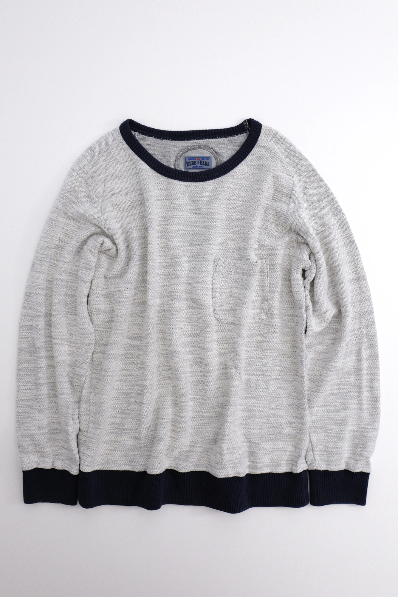 BLUE BLUE JAPAN Sweat Beige vintage, passéist — photo 1