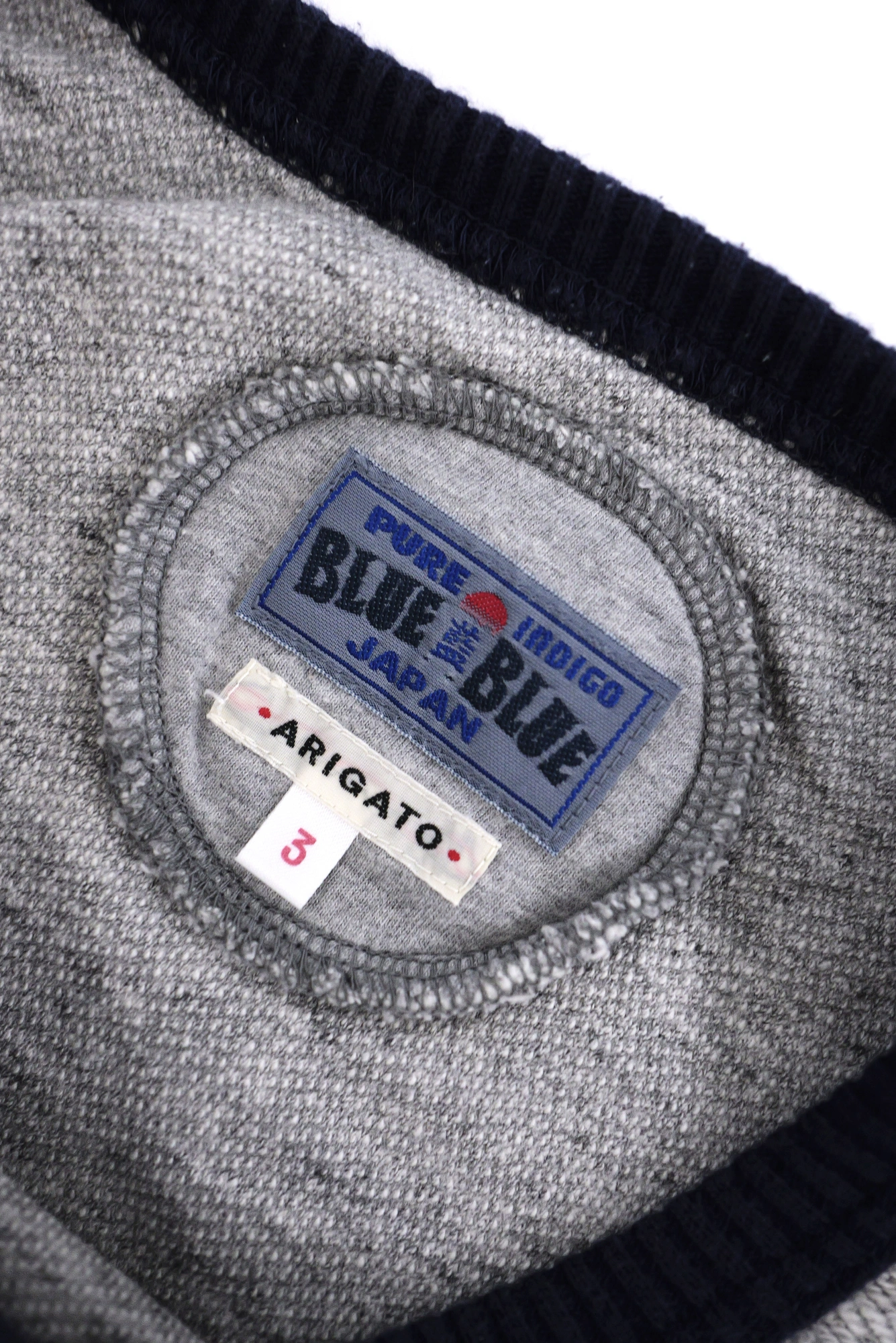 BLUE BLUE JAPAN Sweat Beige vintage, passéist — photo 8