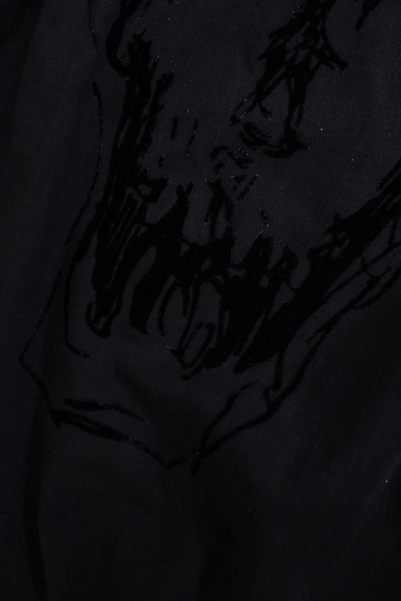YOHJI YAMAMOTO T-shirt manches longues crâne Noir vintage, passéist — photo 7