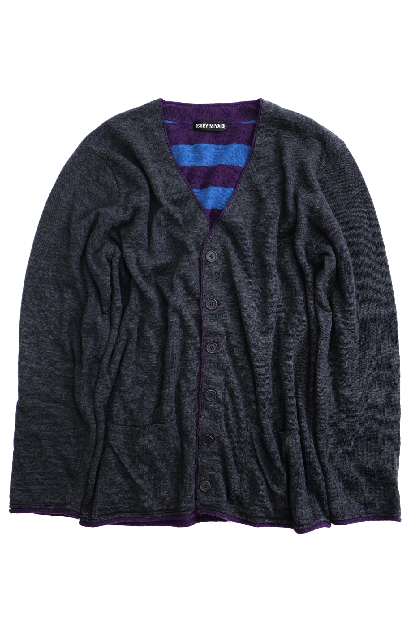 ISSEY MIYAKE Gilet en laine Gris vintage, passéist — photo 1
