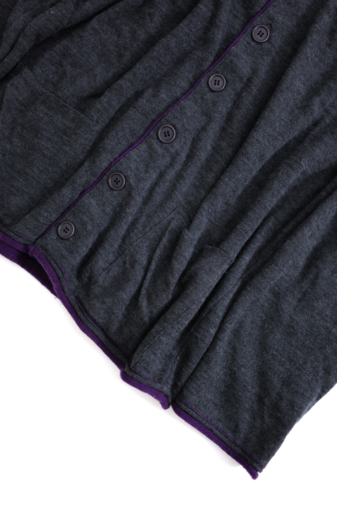 ISSEY MIYAKE Gilet en laine Gris vintage, passéist — photo 5
