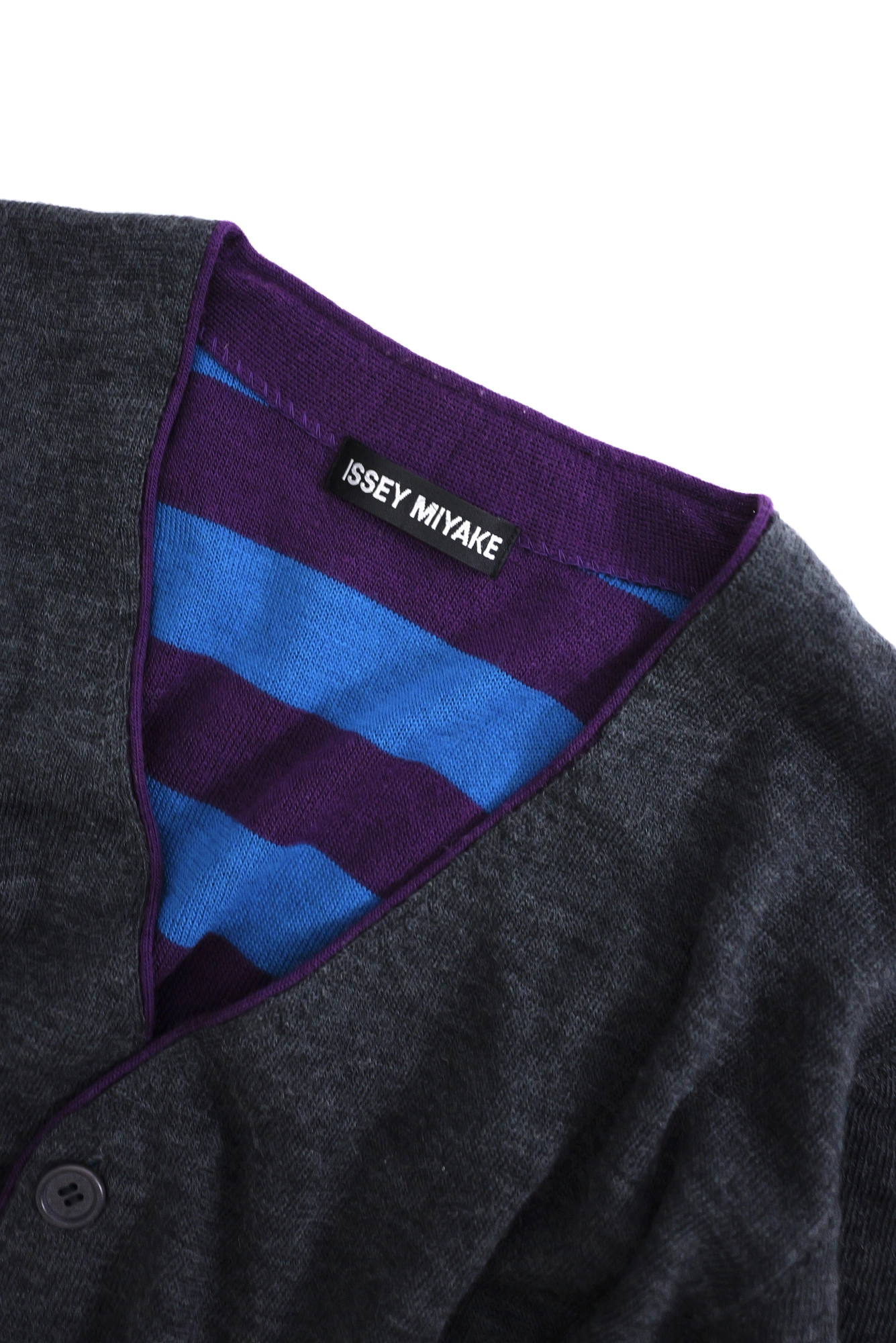 ISSEY MIYAKE Gilet en laine Gris vintage, passéist — photo 6