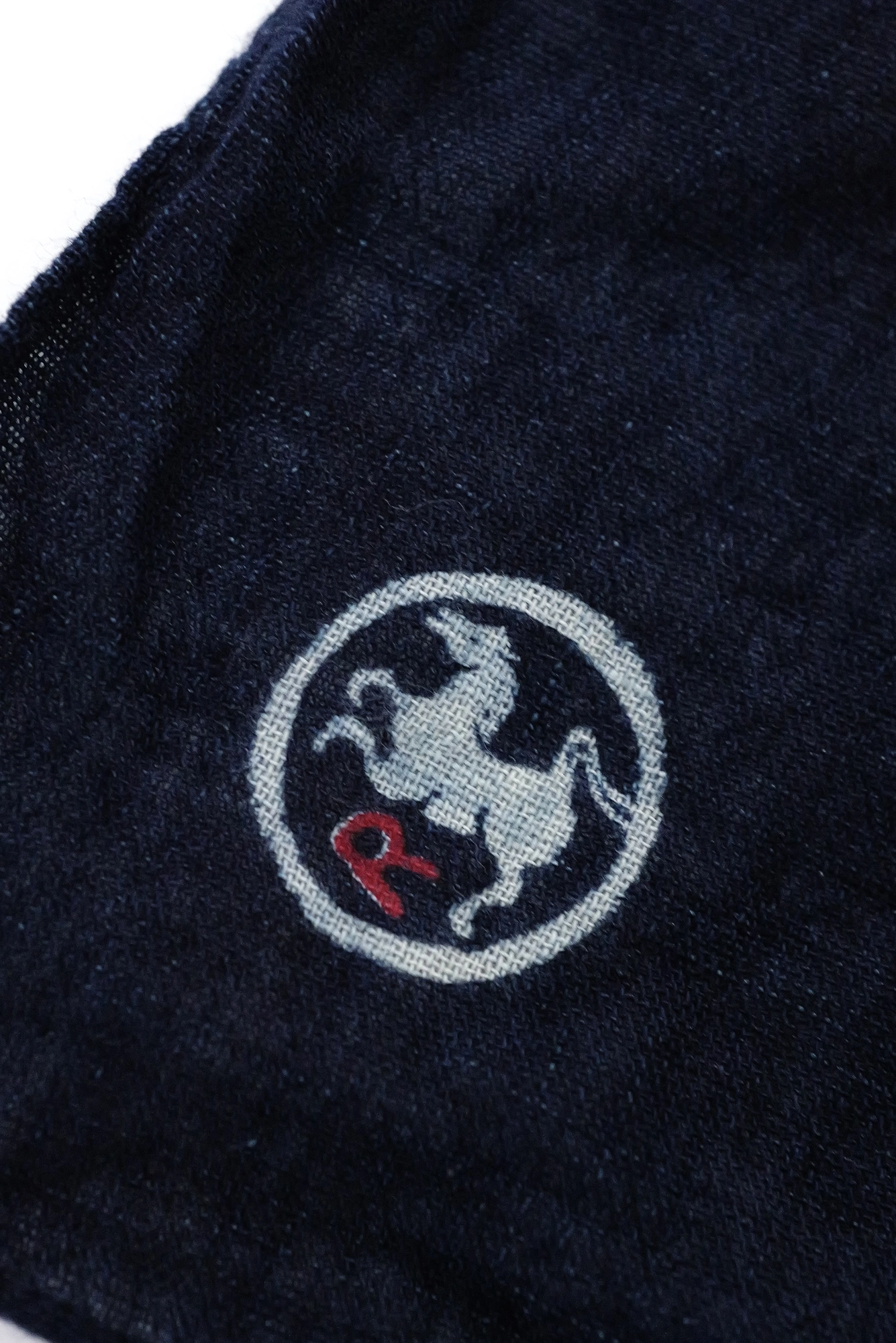 45RPM Étole indigo Marine vintage, passéist — photo 6