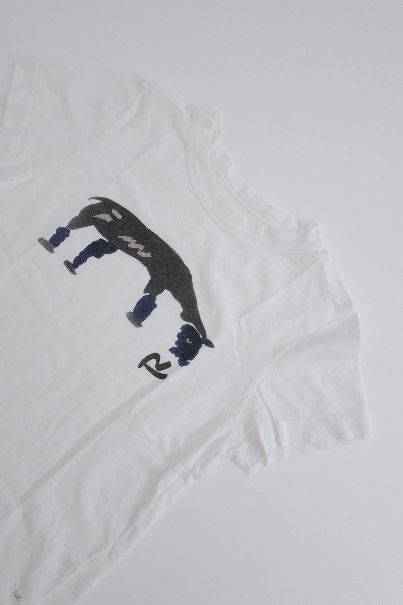 45RPM Tee shirt Blanc vintage, passéist — photo 2