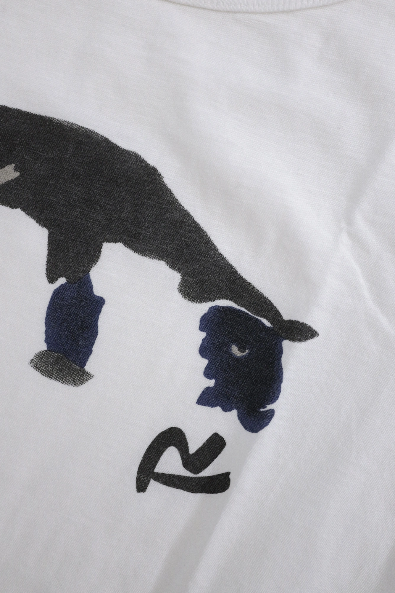 45RPM Tee shirt Blanc vintage, passéist — photo 3
