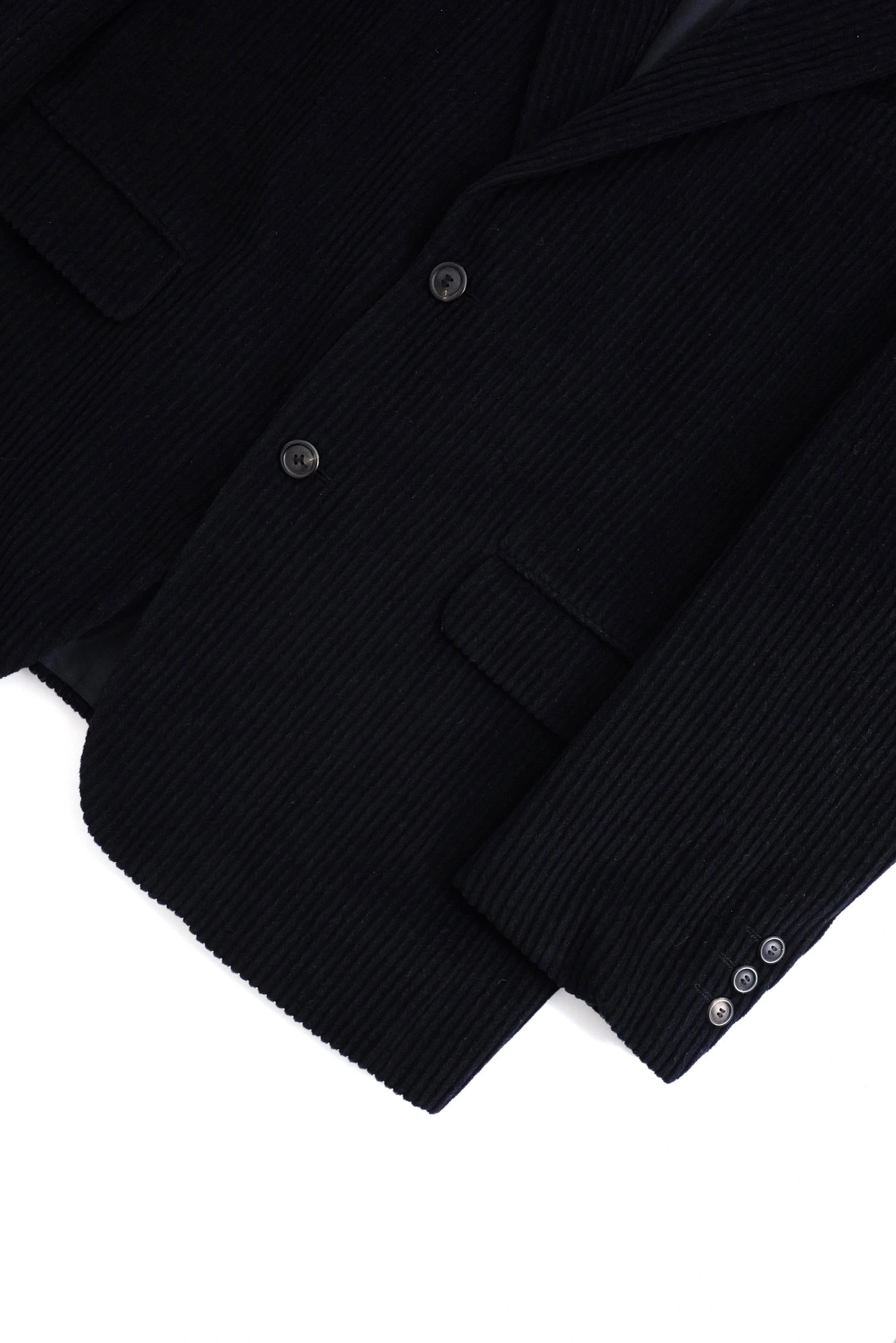 ISSEY MIYAKE Veste en laine Marine vintage, passéist — photo 3