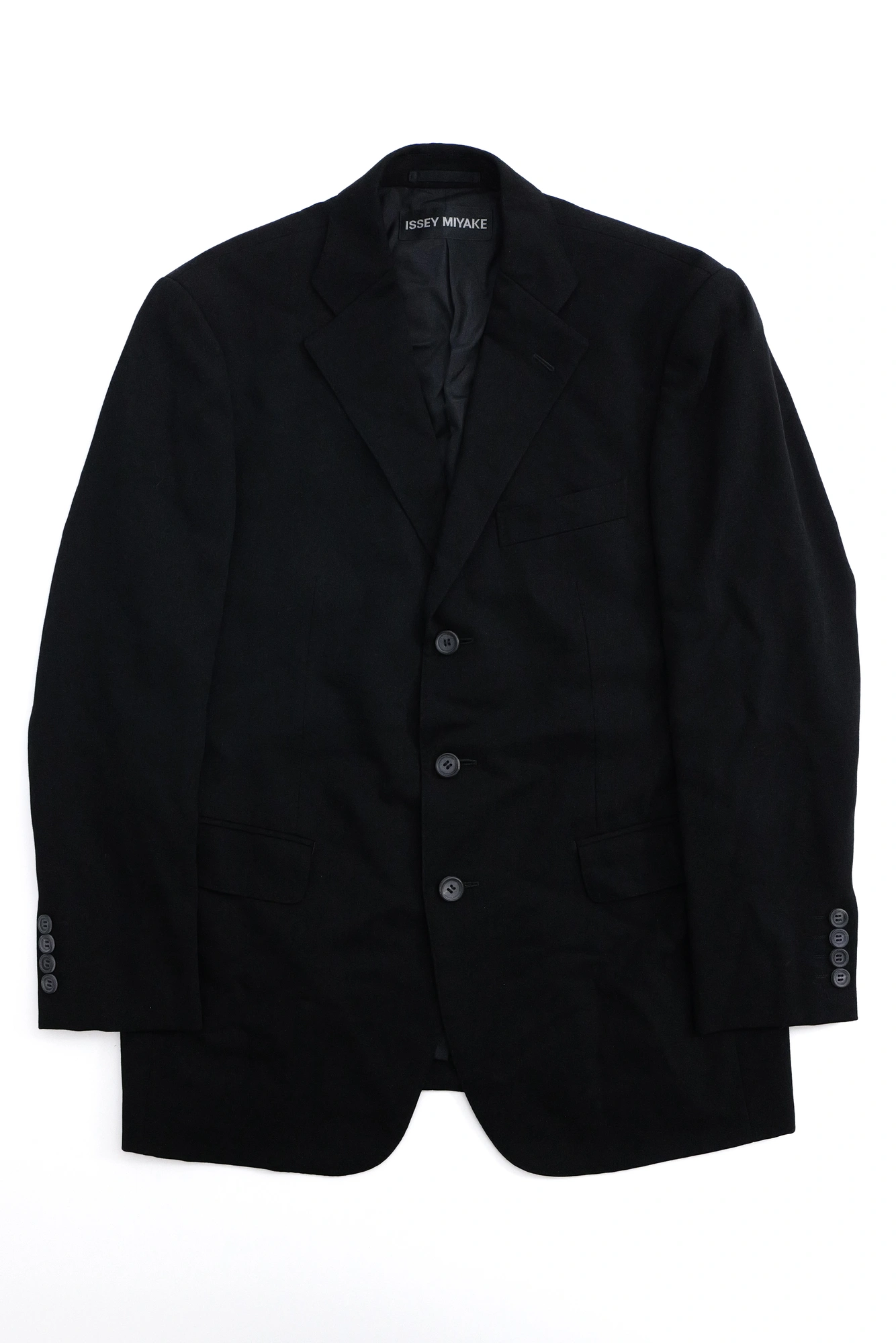 ISSEY MIYAKE Veste en laine Noir vintage, passéist — photo 1
