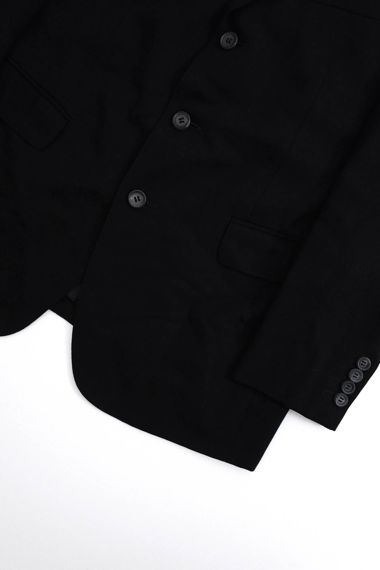 ISSEY MIYAKE Veste en laine Noir vintage, passéist — photo 3