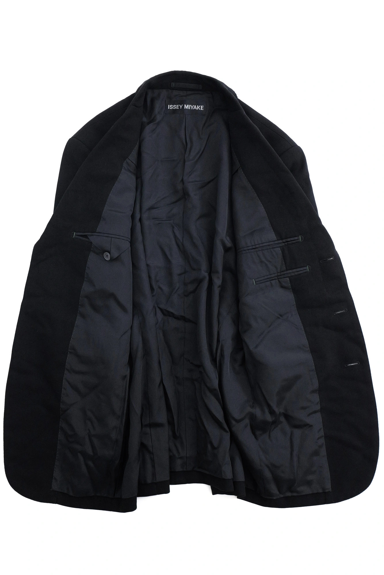 ISSEY MIYAKE Veste en laine Noir vintage, passéist — photo 9
