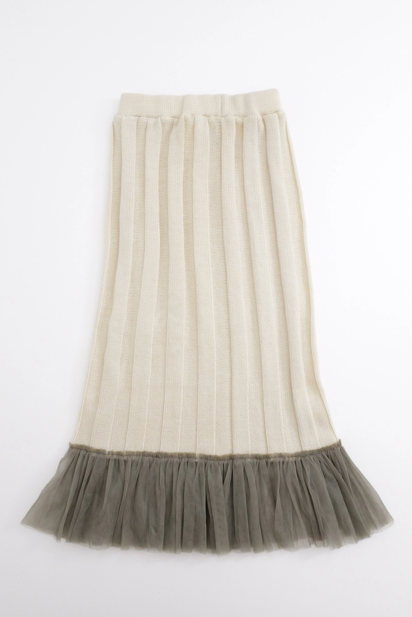 COMME DES GARÇONS Jupe longue en laine Beige vintage, passéist — photo 1