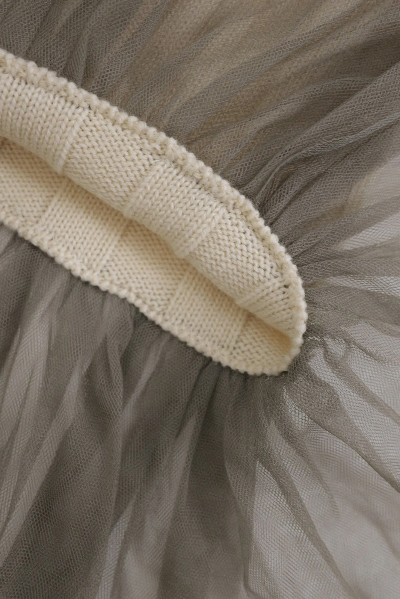 COMME DES GARÇONS Jupe longue en laine Beige vintage, passéist — photo 11