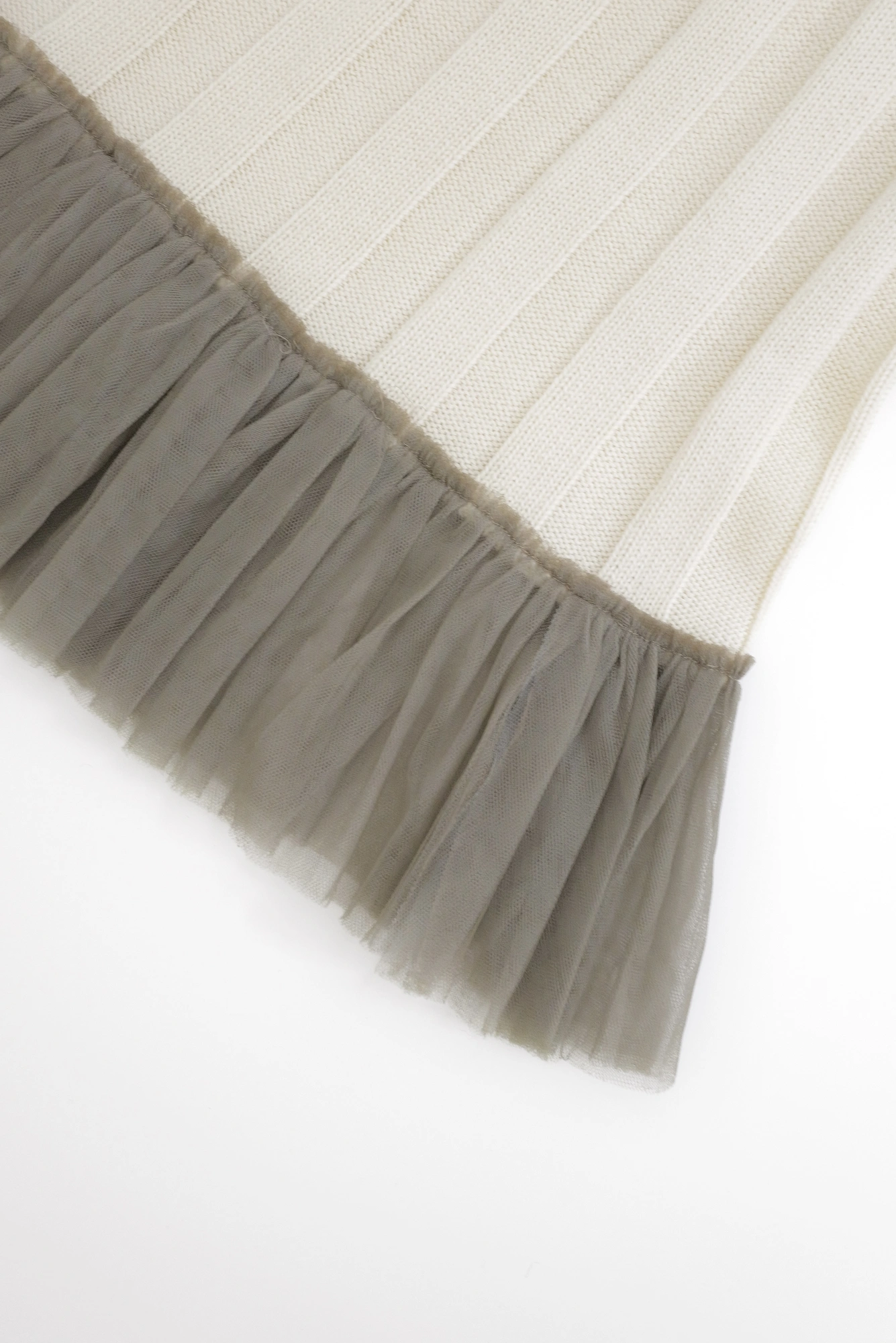 COMME DES GARÇONS Jupe longue en laine Beige vintage, passéist — photo 3