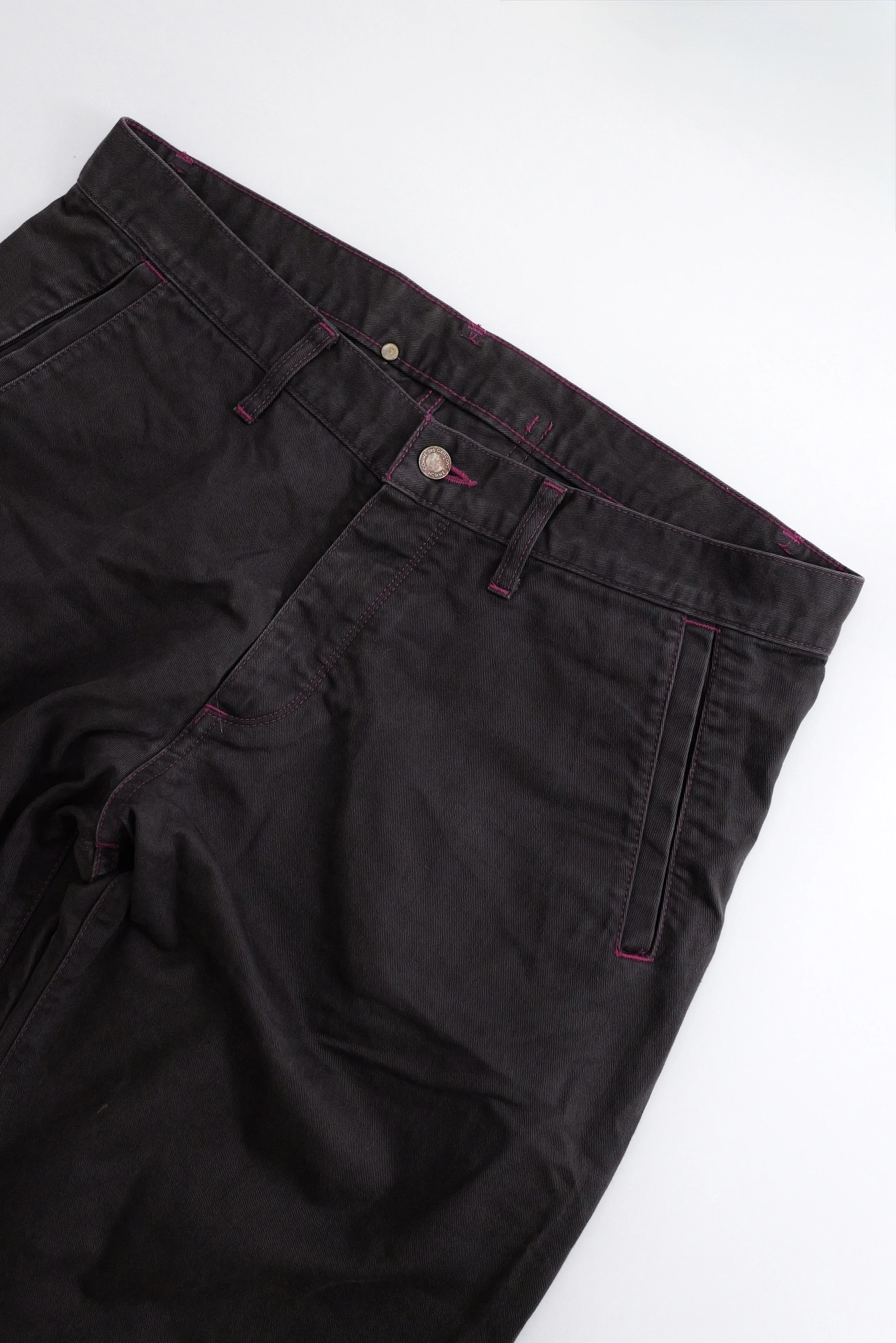 COMME DES GARÇONS Pantalon Marron vintage, passéist — photo 2