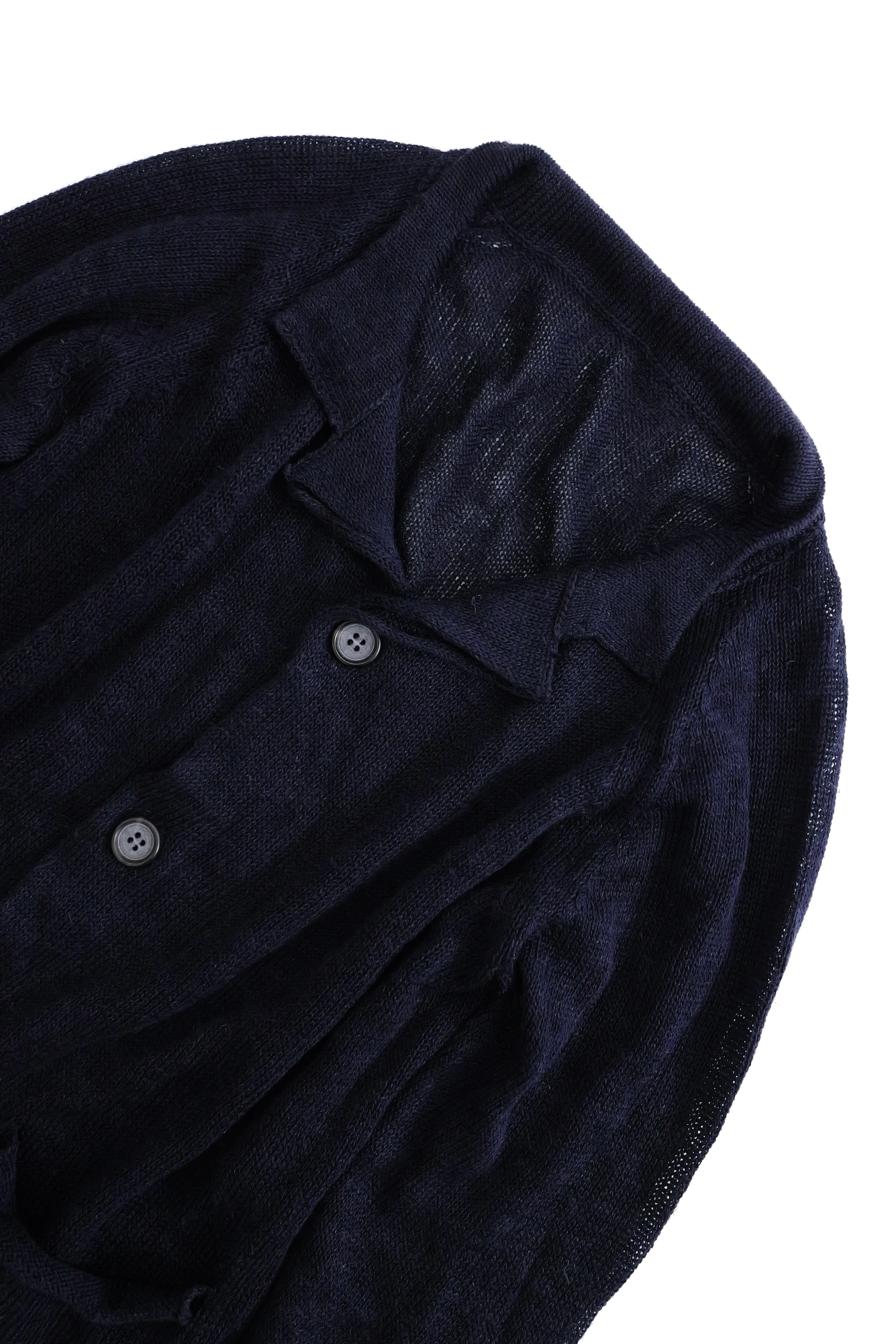 YOHJI YAMAMOTO Cardigan en laine Marine vintage, passéist — photo 2