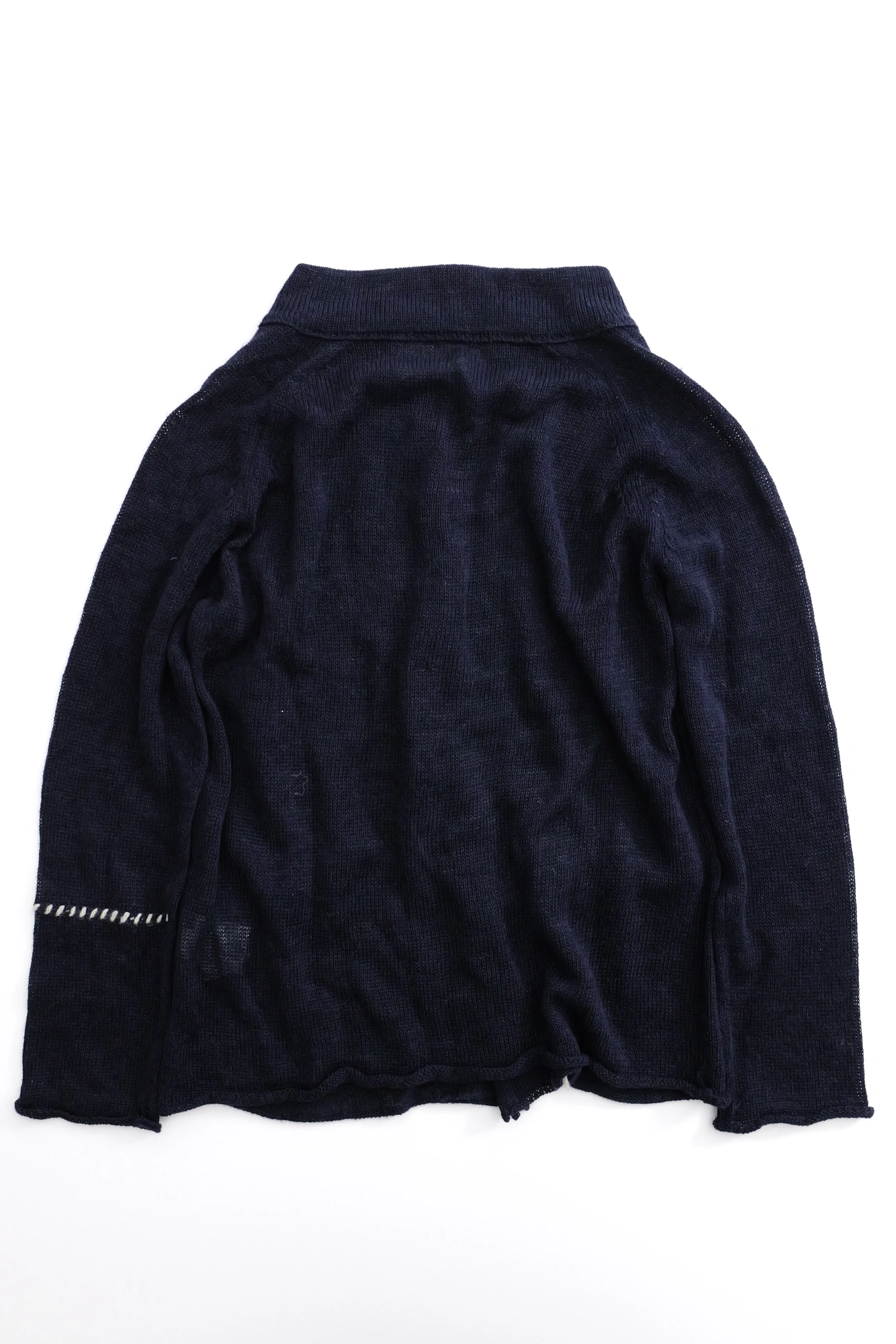 YOHJI YAMAMOTO Cardigan en laine Marine vintage, passéist — photo 11
