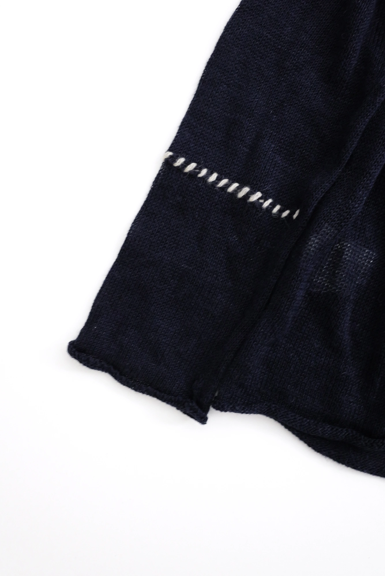 YOHJI YAMAMOTO Cardigan en laine Marine vintage, passéist — photo 14
