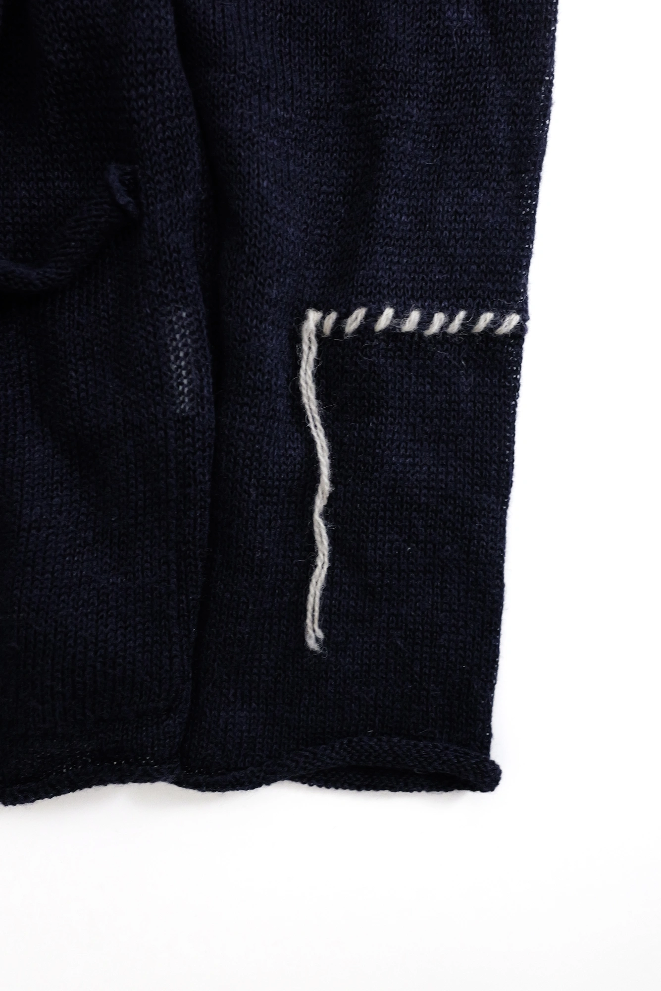 YOHJI YAMAMOTO Cardigan en laine Marine vintage, passéist — photo 4