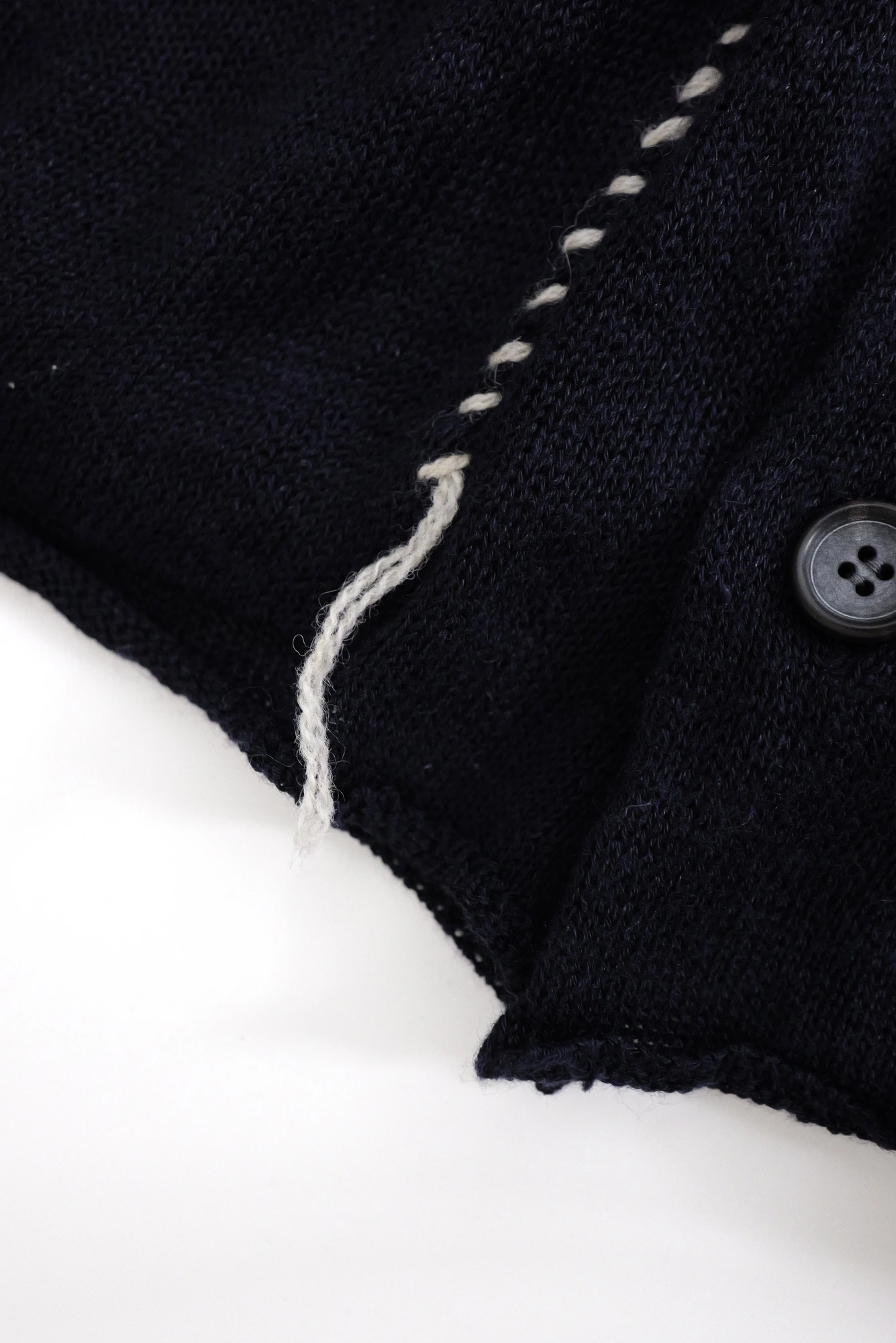 YOHJI YAMAMOTO Cardigan en laine Marine vintage, passéist — photo 5