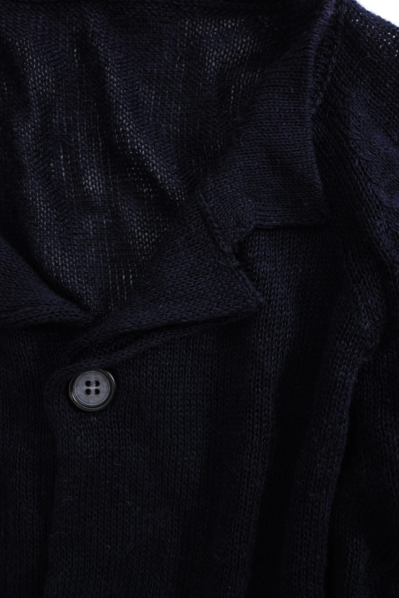 YOHJI YAMAMOTO Cardigan en laine Marine vintage, passéist — photo 6