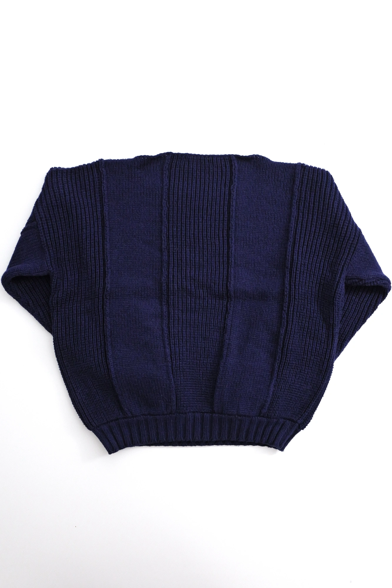 YOHJI YAMAMOTO Pull en laine Bleu vintage, passéist — photo 11