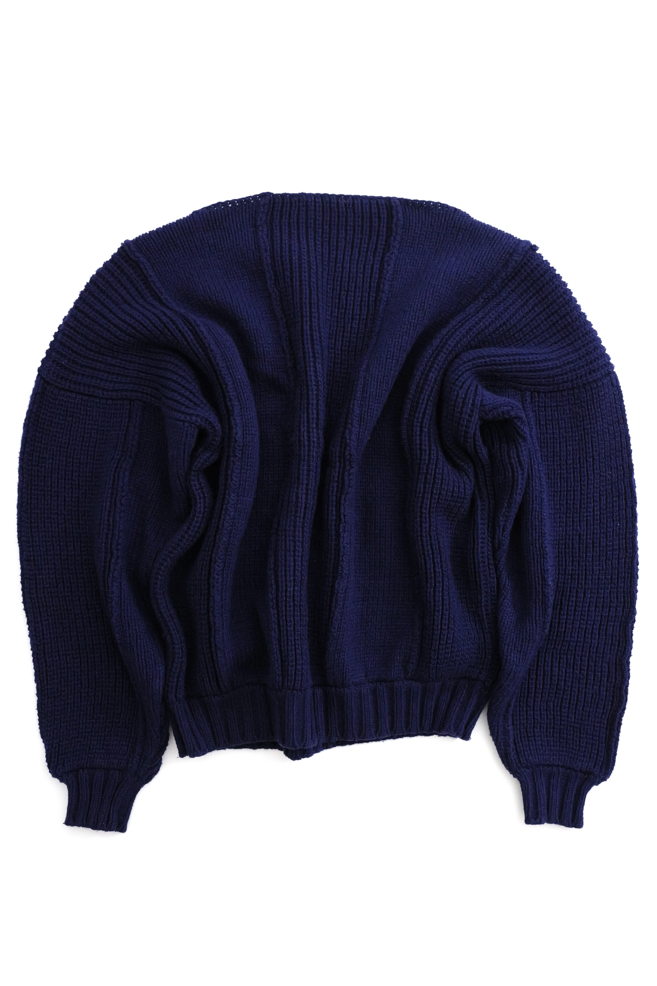 YOHJI YAMAMOTO Pull en laine Bleu vintage, passéist — photo 9