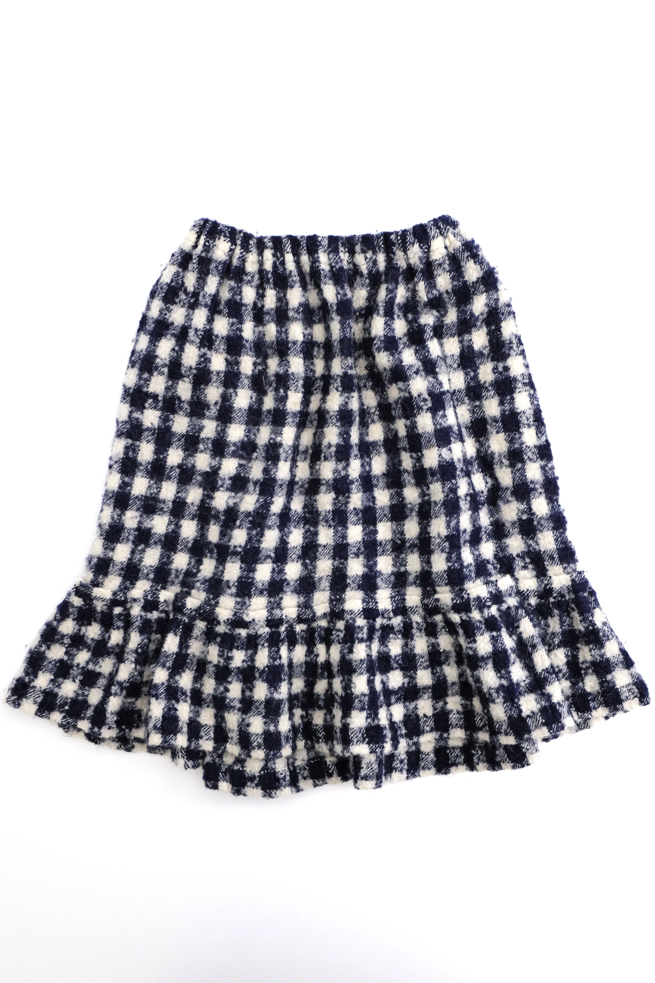 COMME DES GARÇONS Jupe mi-longue en laine Marine vintage, passéist — photo 1