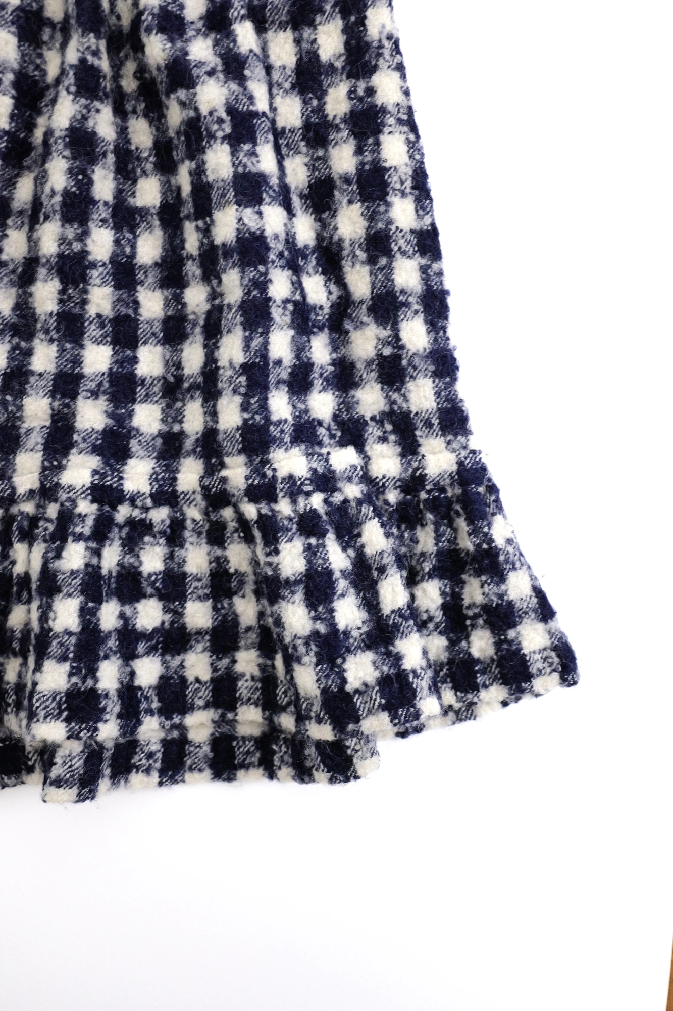COMME DES GARÇONS Jupe mi-longue en laine Marine vintage, passéist — photo 2