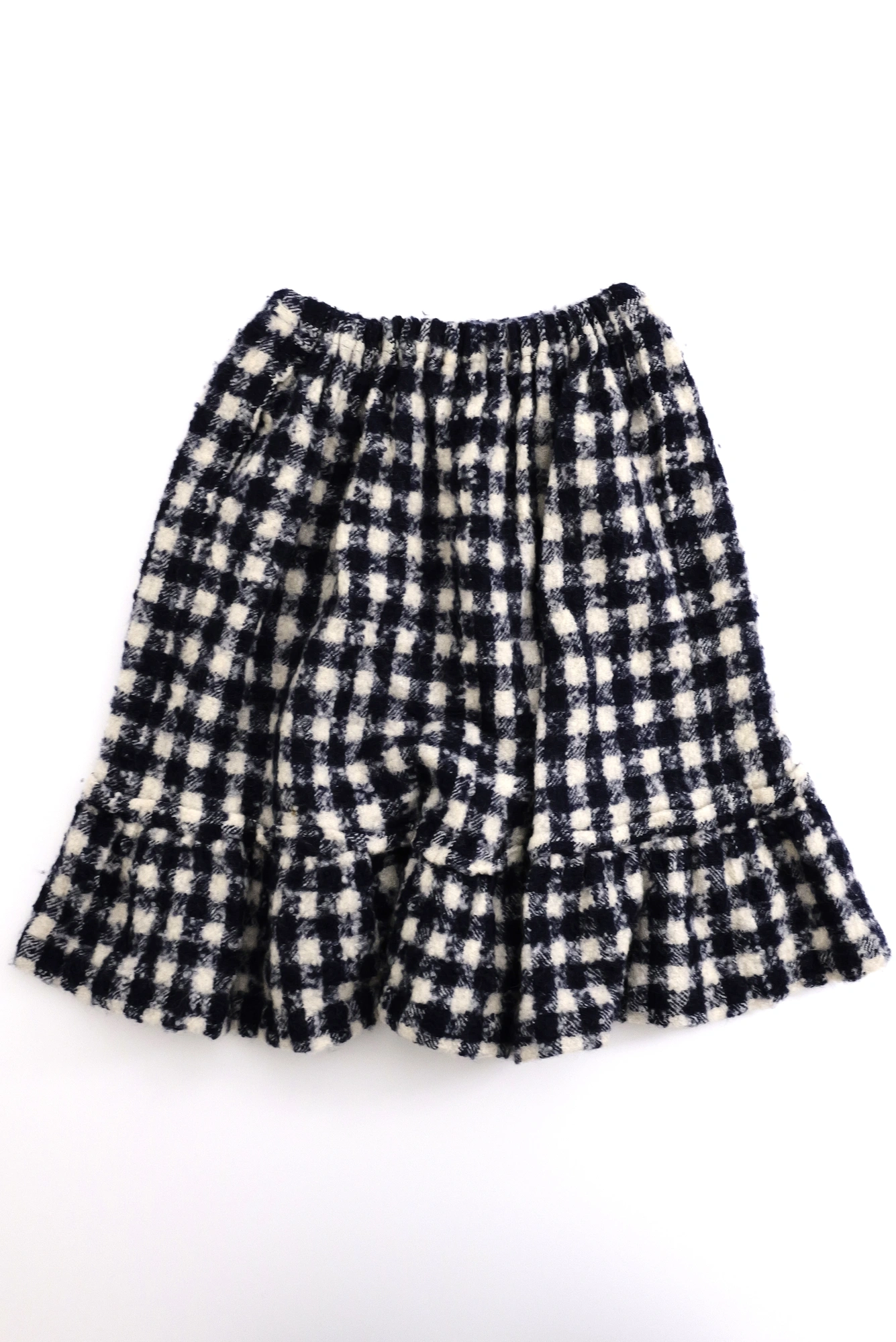 COMME DES GARÇONS Jupe mi-longue en laine Marine vintage, passéist — photo 13