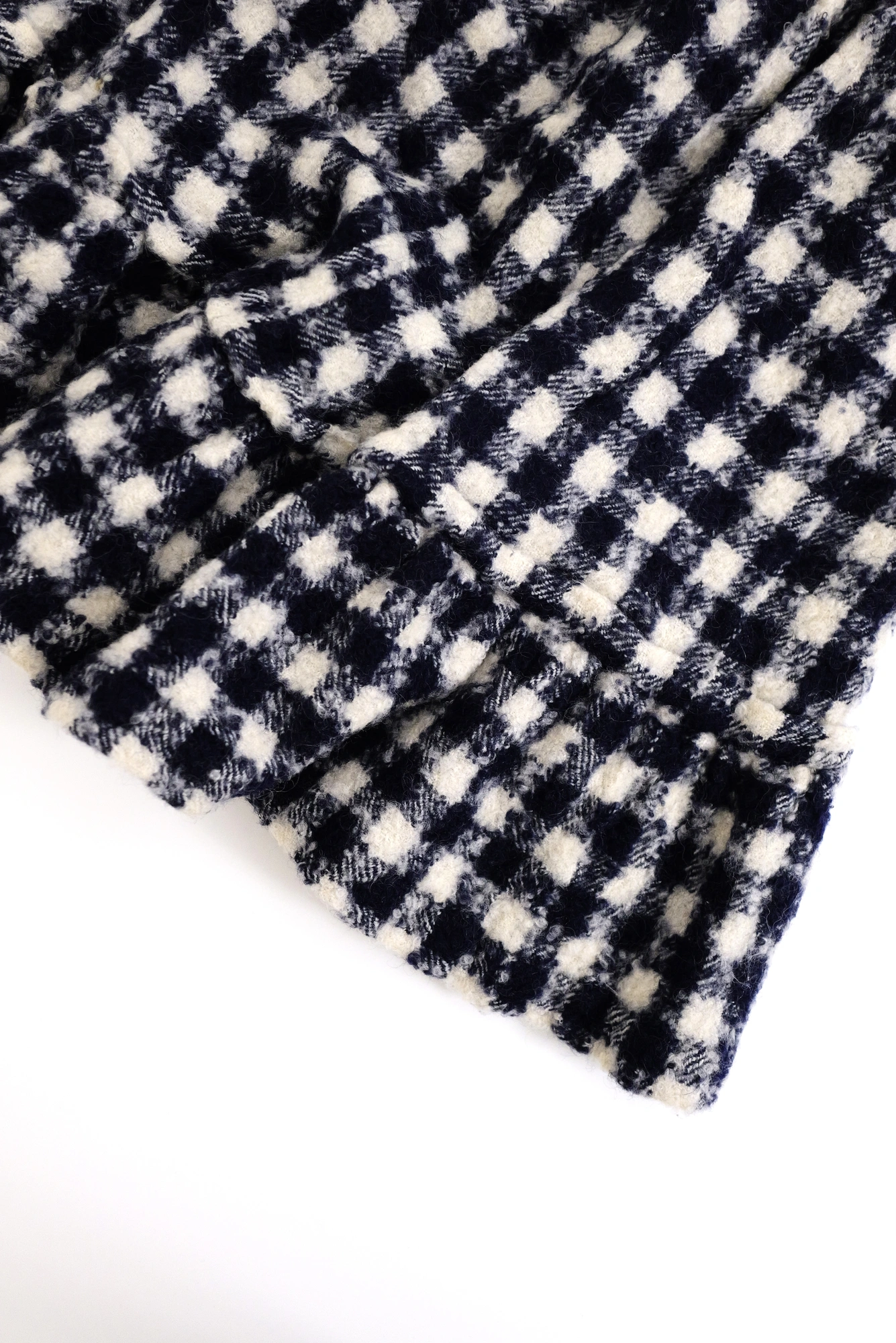 COMME DES GARÇONS Jupe mi-longue en laine Marine vintage, passéist — photo 14