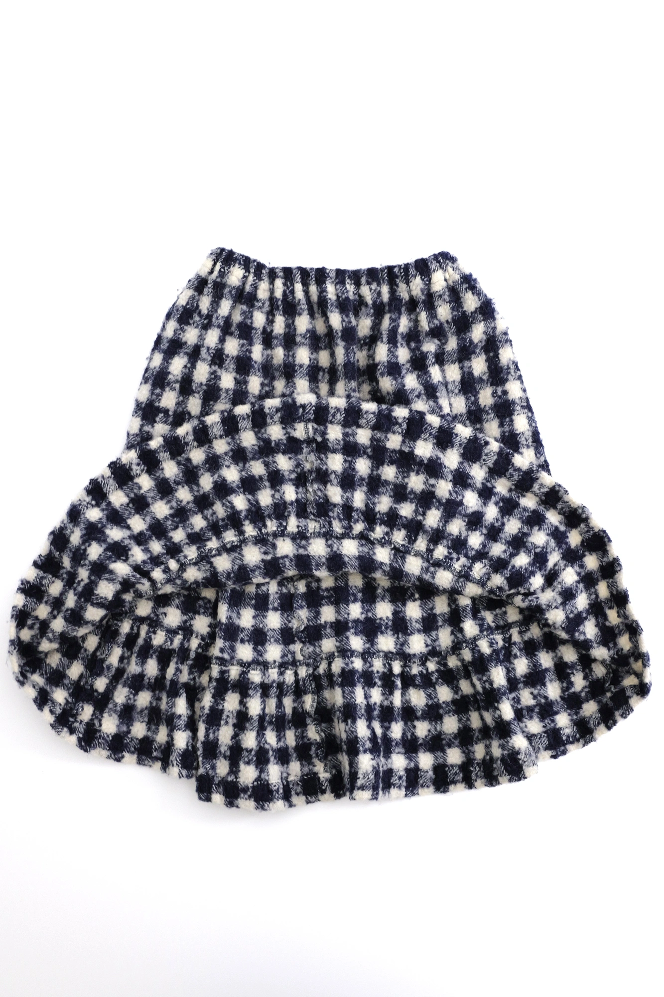 COMME DES GARÇONS Jupe mi-longue en laine Marine vintage, passéist — photo 3