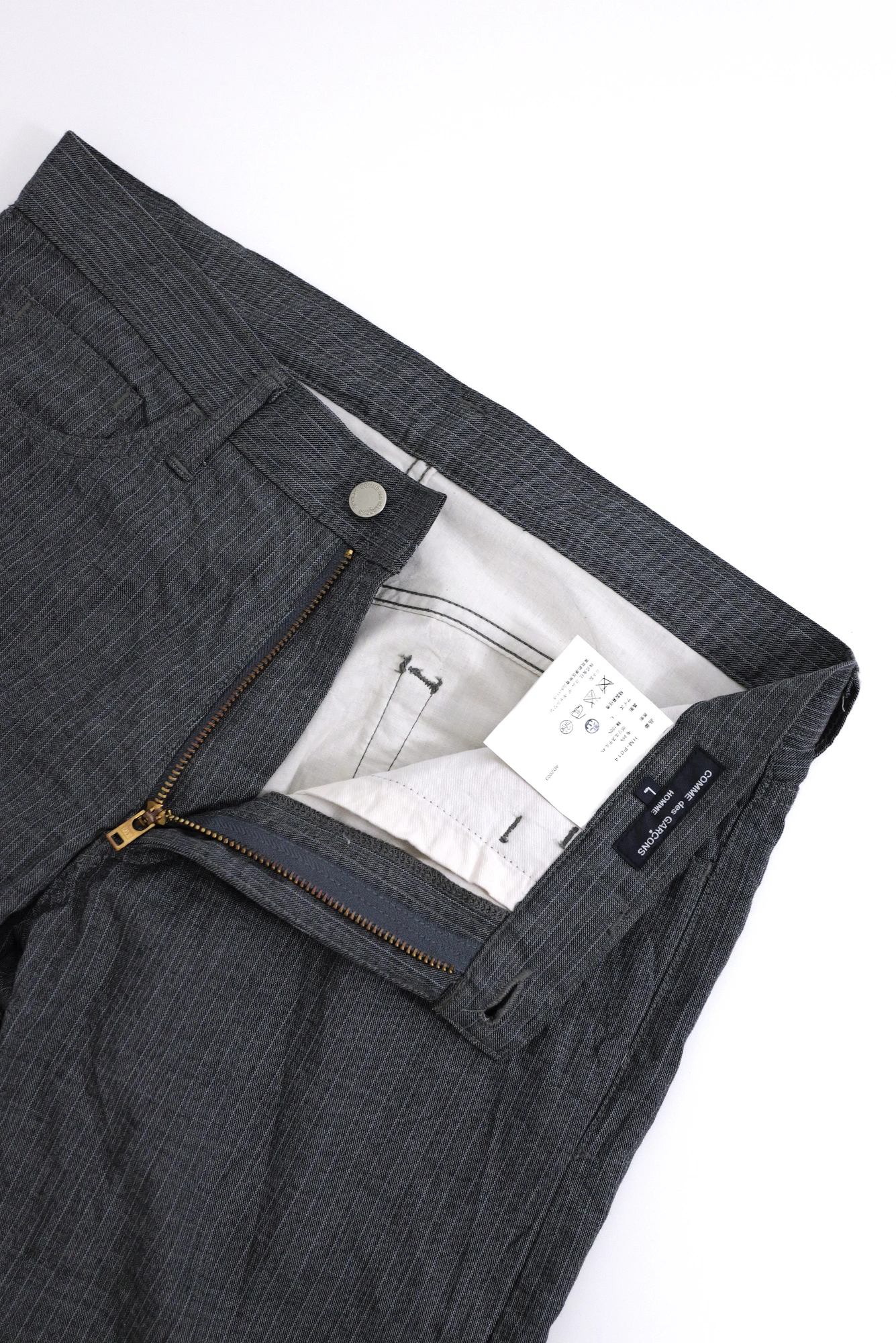 COMME DES GARÇONS Pantalon en laine Gris vintage, passéist — photo 5