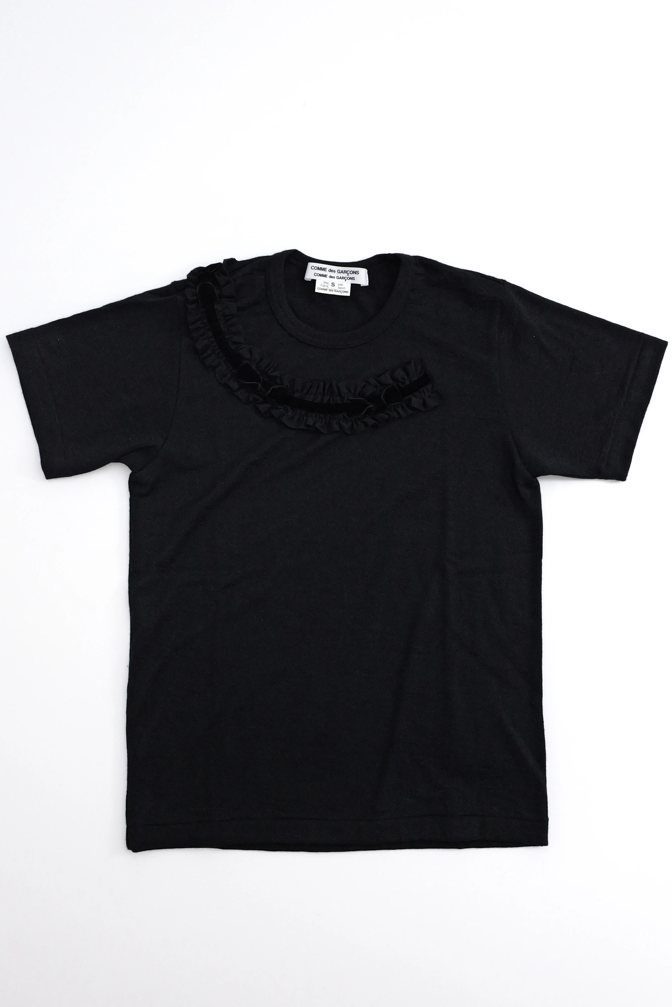 COMME DES GARÇONS Tee shirt en laine Noir vintage, passéist — photo 1