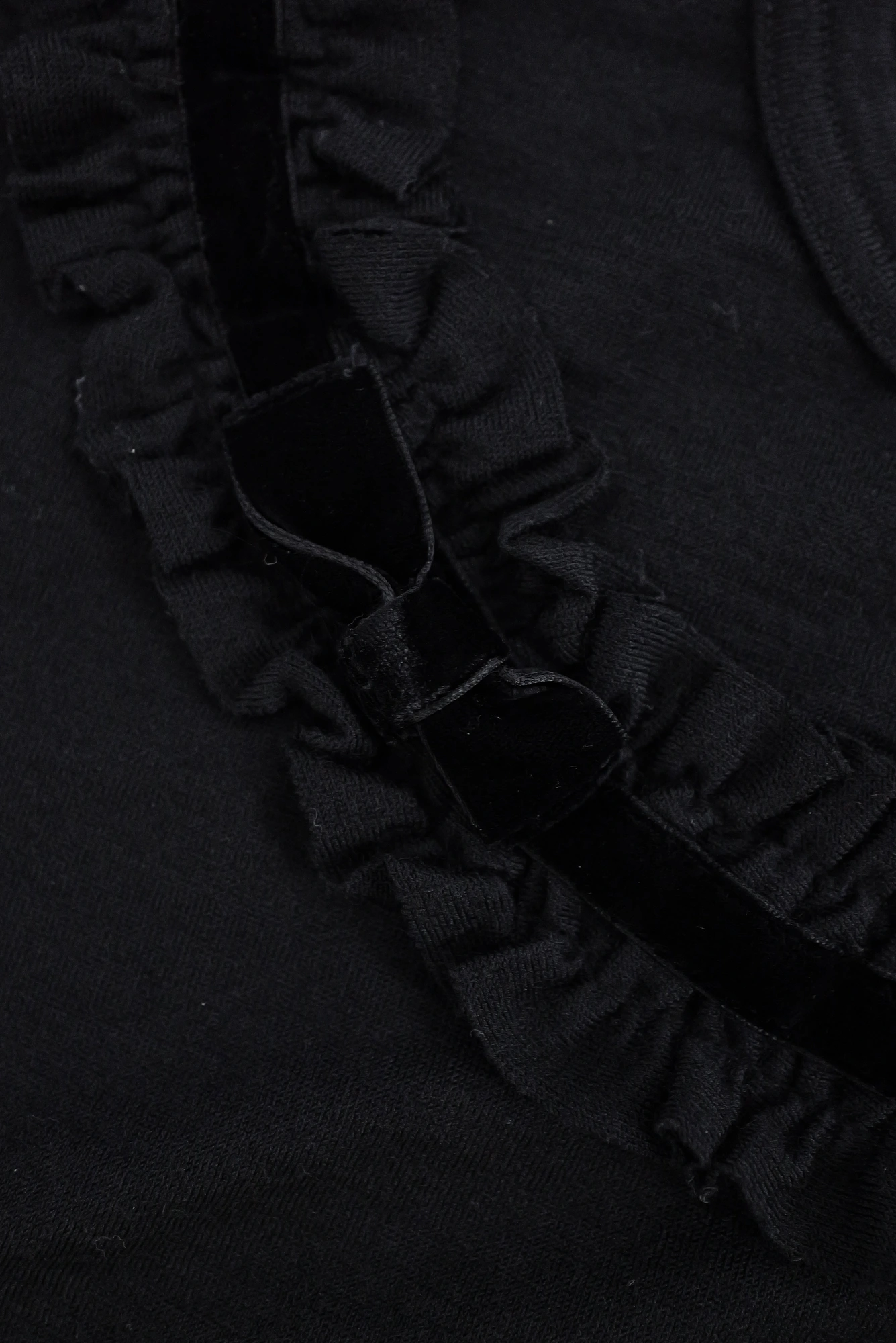 COMME DES GARÇONS Tee shirt en laine Noir vintage, passéist — photo 8