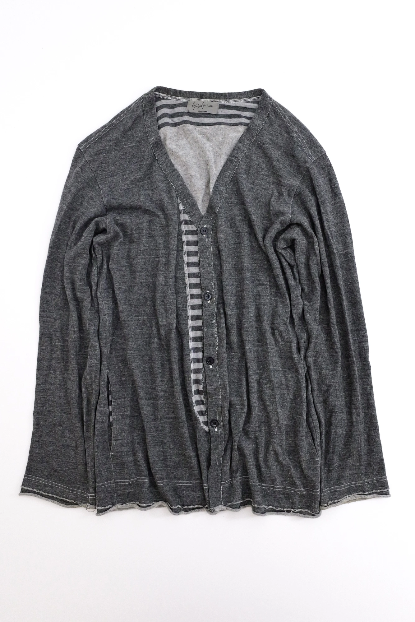 YOHJI YAMAMOTO Gilet Gris vintage, passéist — photo 1