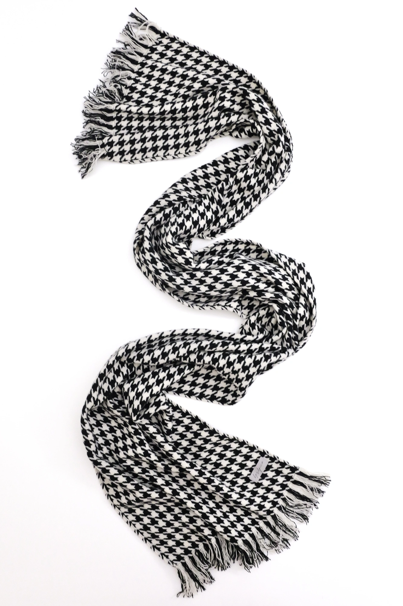 YOHJI YAMAMOTO Echarpe en laine Noir vintage, passéist — photo 1