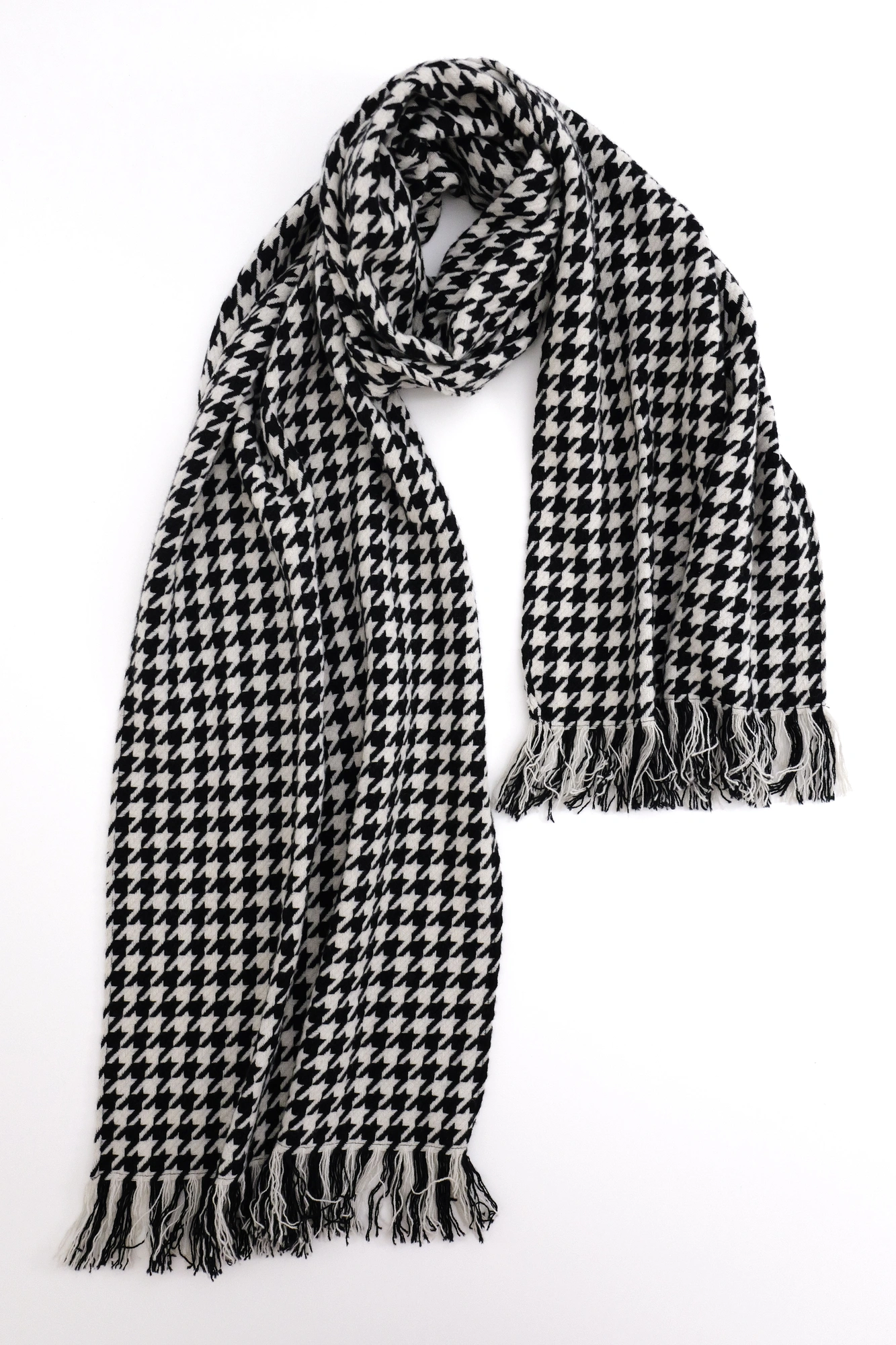 YOHJI YAMAMOTO Echarpe en laine Noir vintage, passéist — photo 6