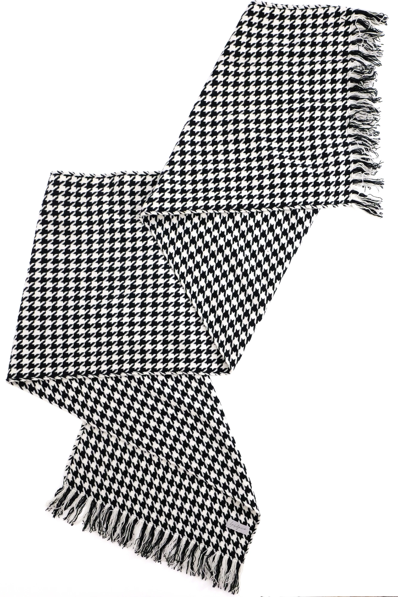 YOHJI YAMAMOTO Echarpe en laine Noir vintage, passéist — photo 8