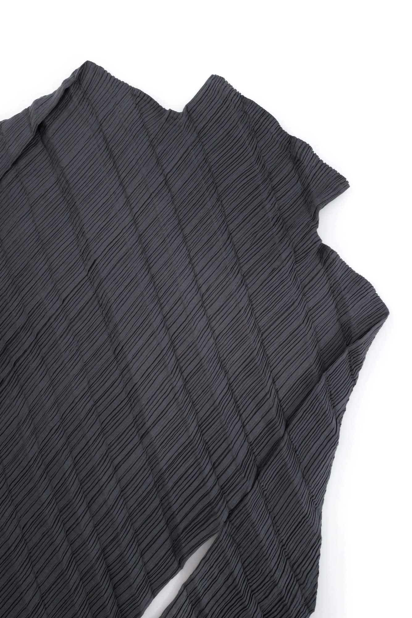 ISSEY MIYAKE Blouse Gris vintage, passéist — photo 2