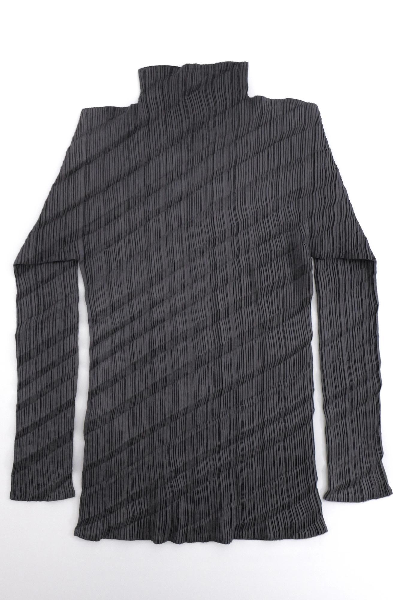 ISSEY MIYAKE Blouse Gris vintage, passéist — photo 12