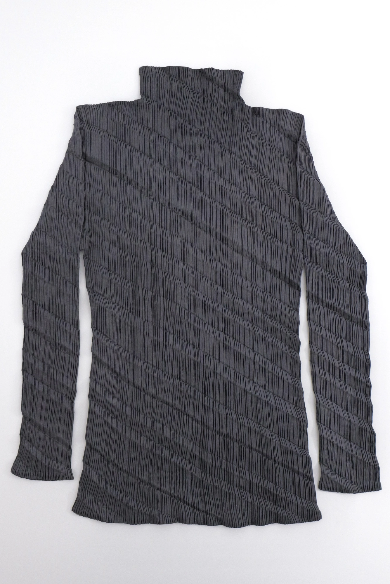ISSEY MIYAKE Blouse Gris vintage, passéist — photo 3